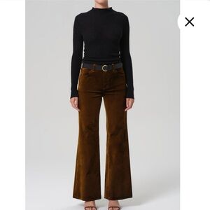 NWT Citizens of Humanity Golden Velvet Wide Legged Pants